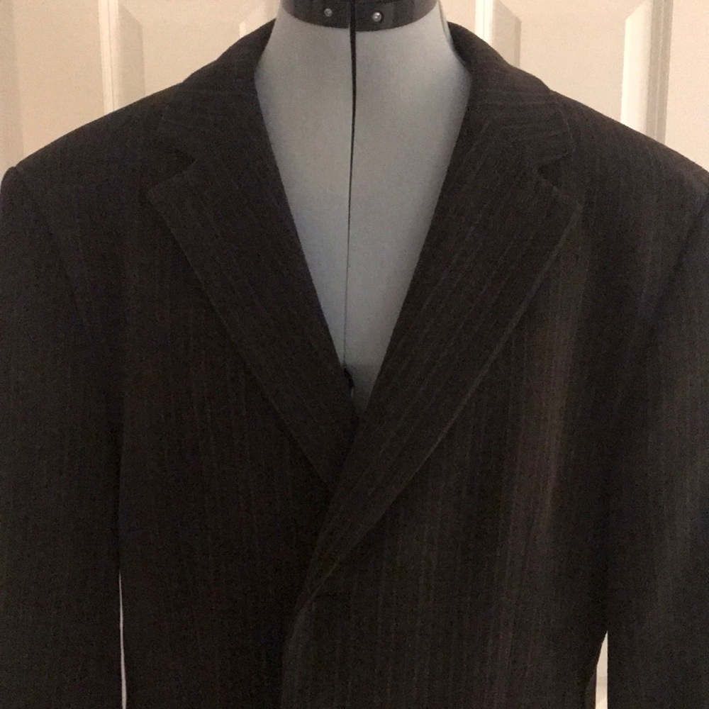 Hugo Boss Sunderland Velvet Striped Jacket Sport Coat Black w/ Brown Str… - Picture 4 of 16